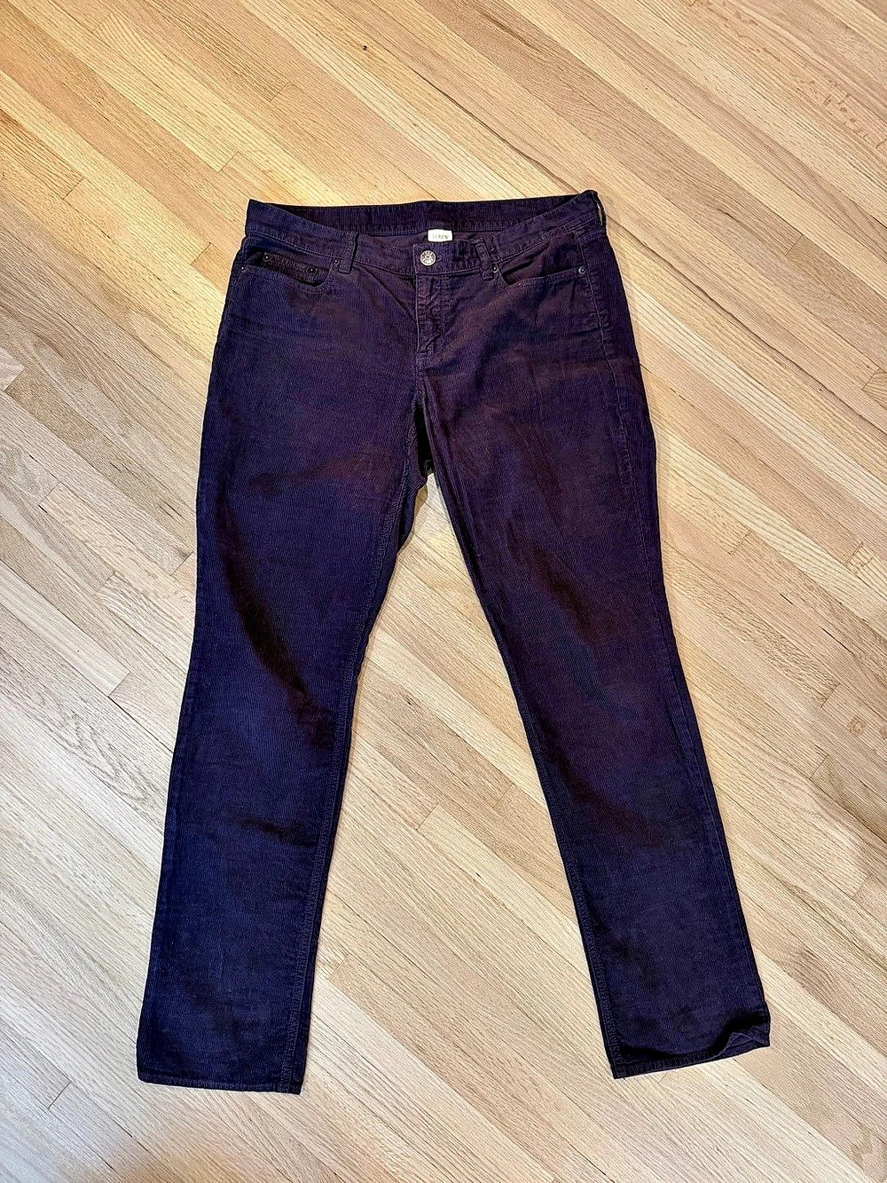 J.Crew Vintage Matchstick Skinny Leg Purple Corduroys
